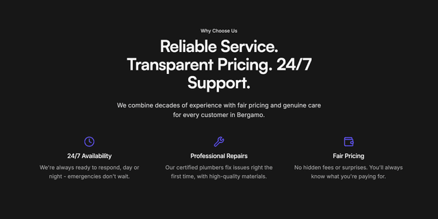 Preview of the features-grid section