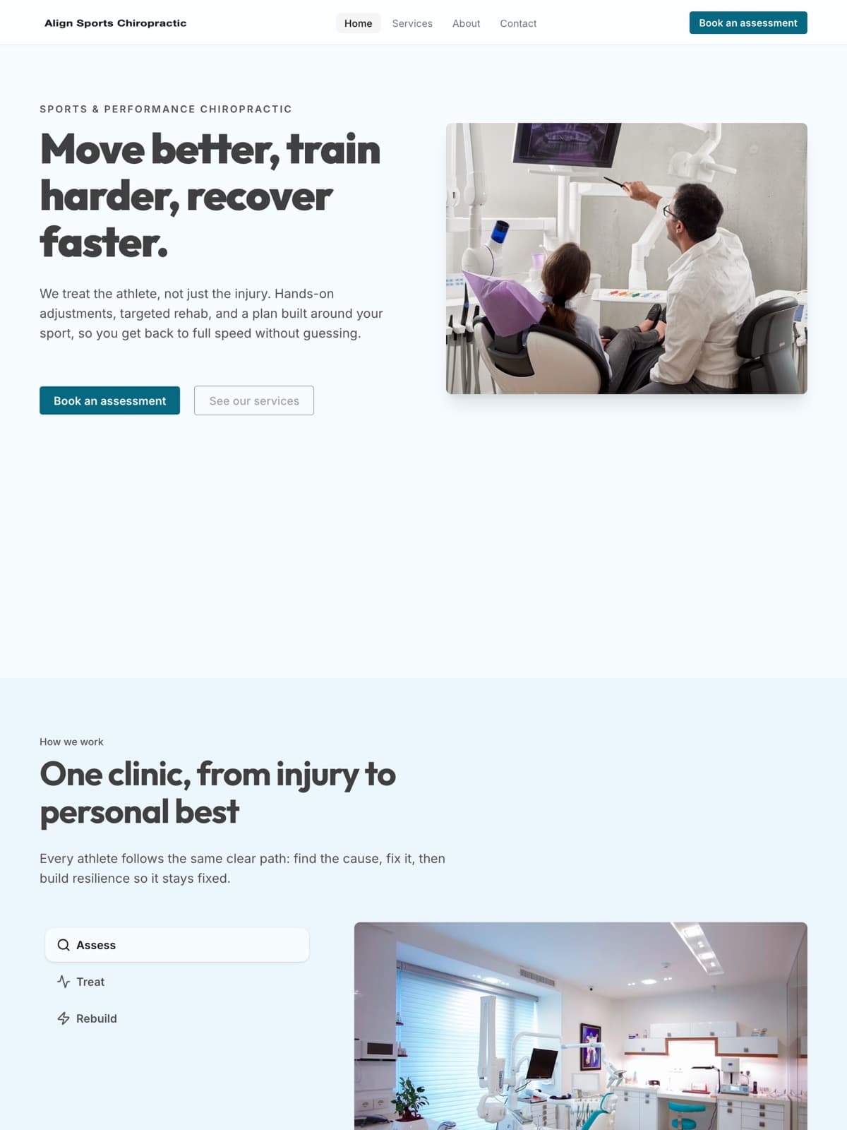 The the chiropractic demo demo site, built on Promino