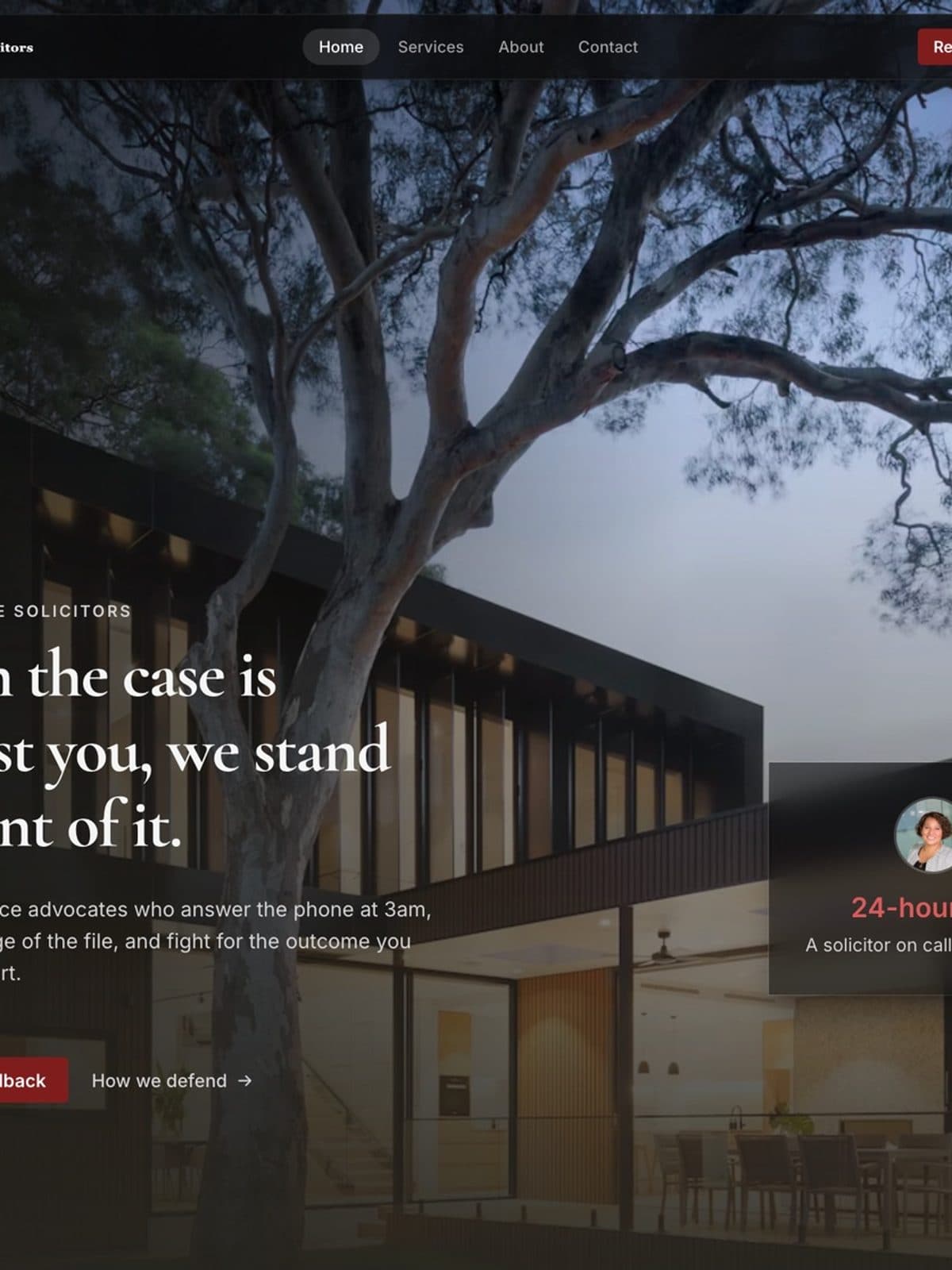 The the law firm demo demo site, built on Promino