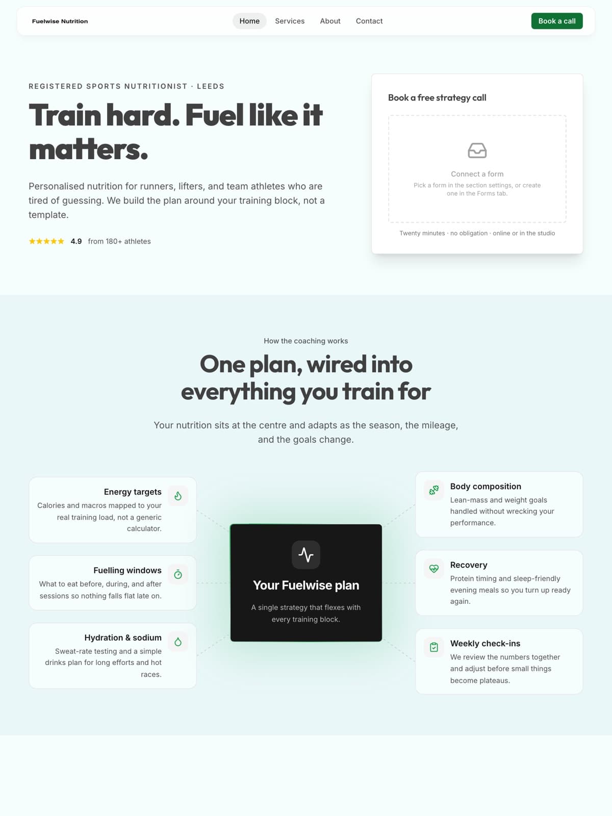 The the nutrition demo demo site, built on Promino